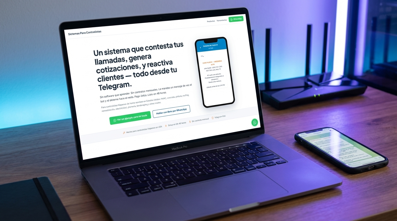 software que funcione con Telegram para contratistas